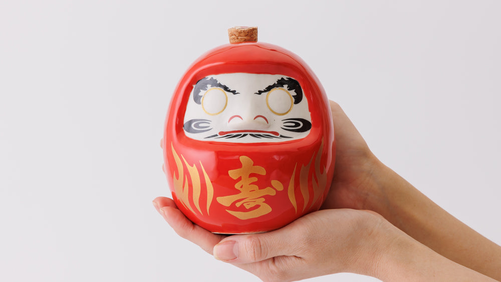縁起物 だるま焼物 縁起物ダルマ型焼酎陶器ボトルギフト｜美濃焼｜SHUSHU